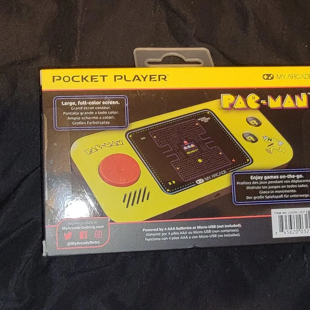 MyArcade Pocket Player Pro Pac-Man Portable Game System New Handheld